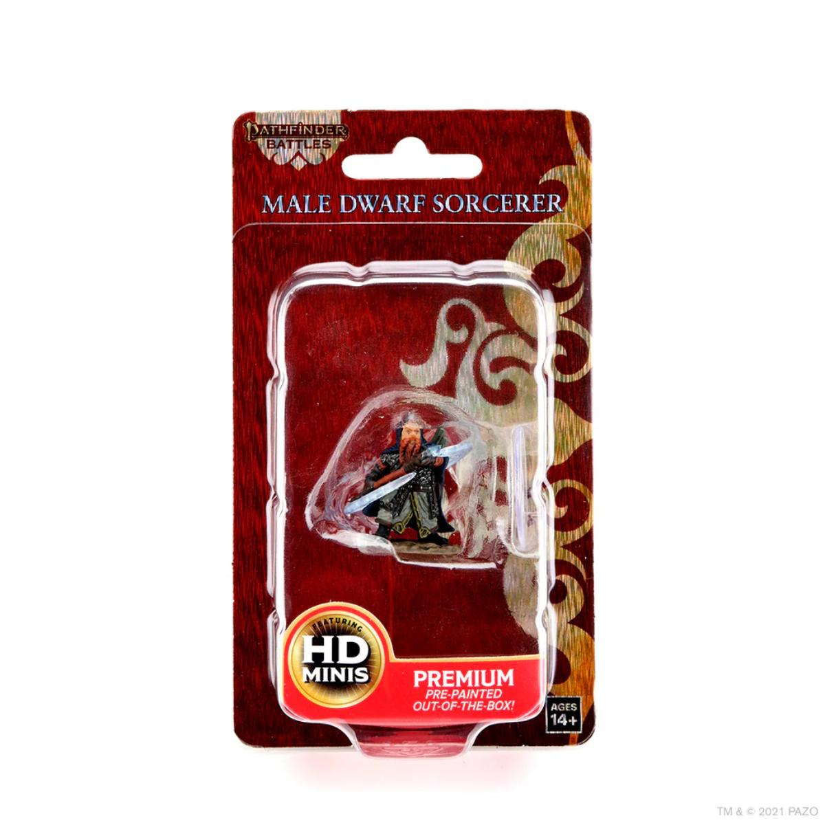 Pathfinder Battles: Premium Painted Figure: Male Dwarf Sorcerer