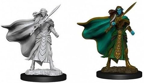 Magic: The Gathering Unpainted Miniatures: Elf Fighter & Elf Cleric