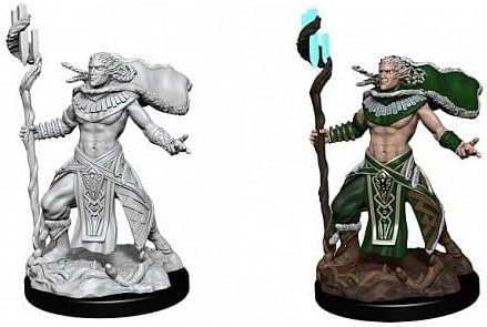 Magic: The Gathering Unpainted Miniatures: Elf Fighter & Elf Cleric