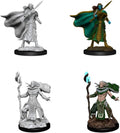 Magic: The Gathering Unpainted Miniatures: Elf Fighter & Elf Cleric