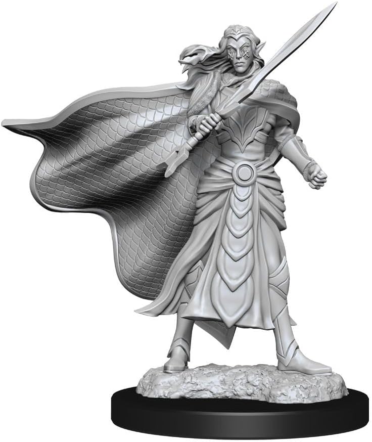 Magic: The Gathering Unpainted Miniatures: Elf Fighter & Elf Cleric