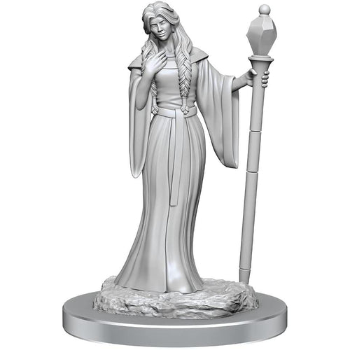 Critical Role Unpainted Miniatures: Human Wizard Female & Halfling Holy Warrior Female