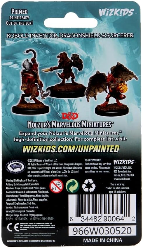 D&D Nolzur's Marvelous Miniatures - Kobold Inventor, Dragonshield & Sorcerer