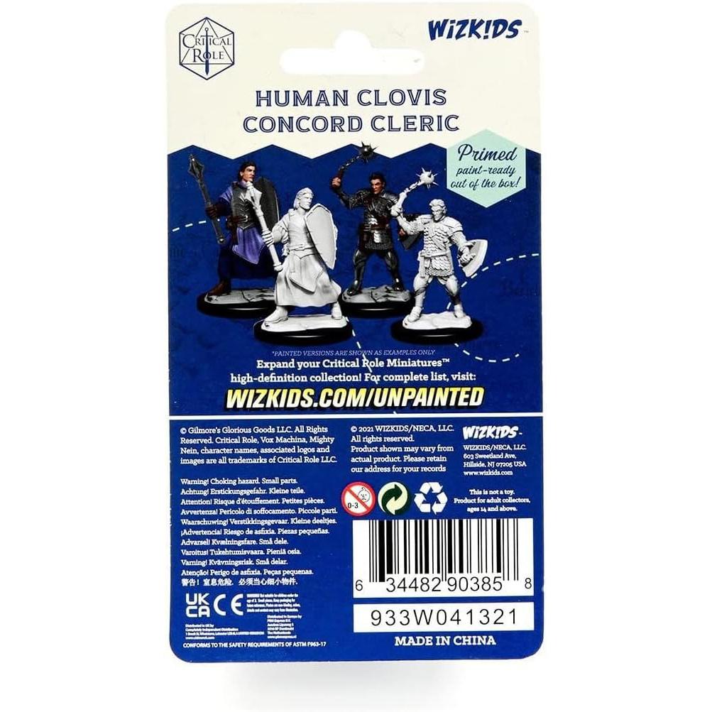 Critical Role Unpainted Miniatures: W1 Human Clovis Concord Cleric Male