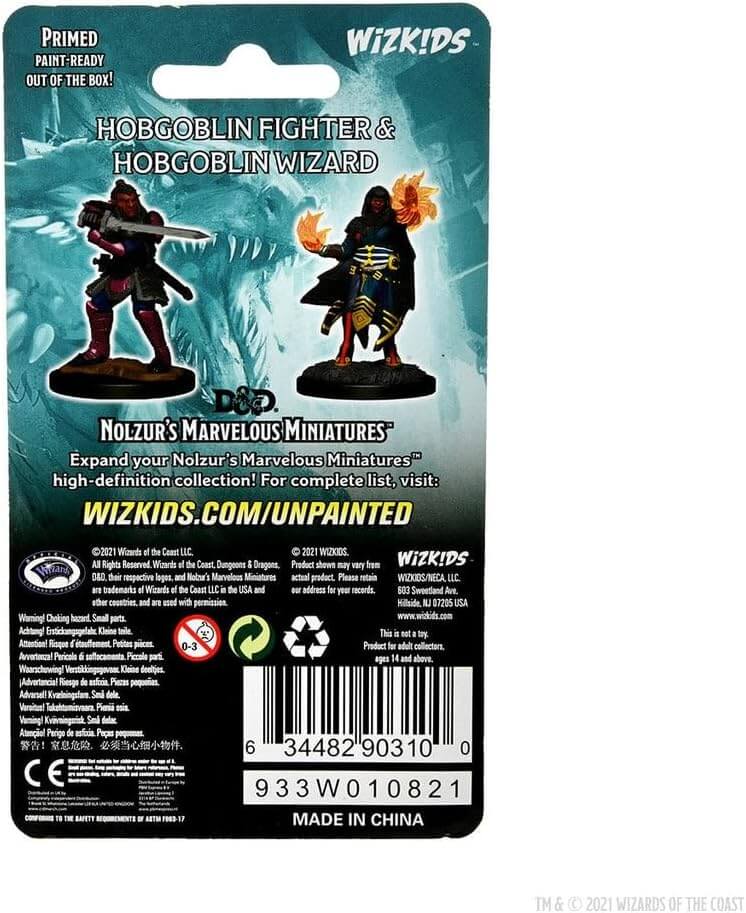 D&D Nolzur's Marvelous Miniatures: Hobgoblin Fighter Male & Hobgoblin Wizard Female