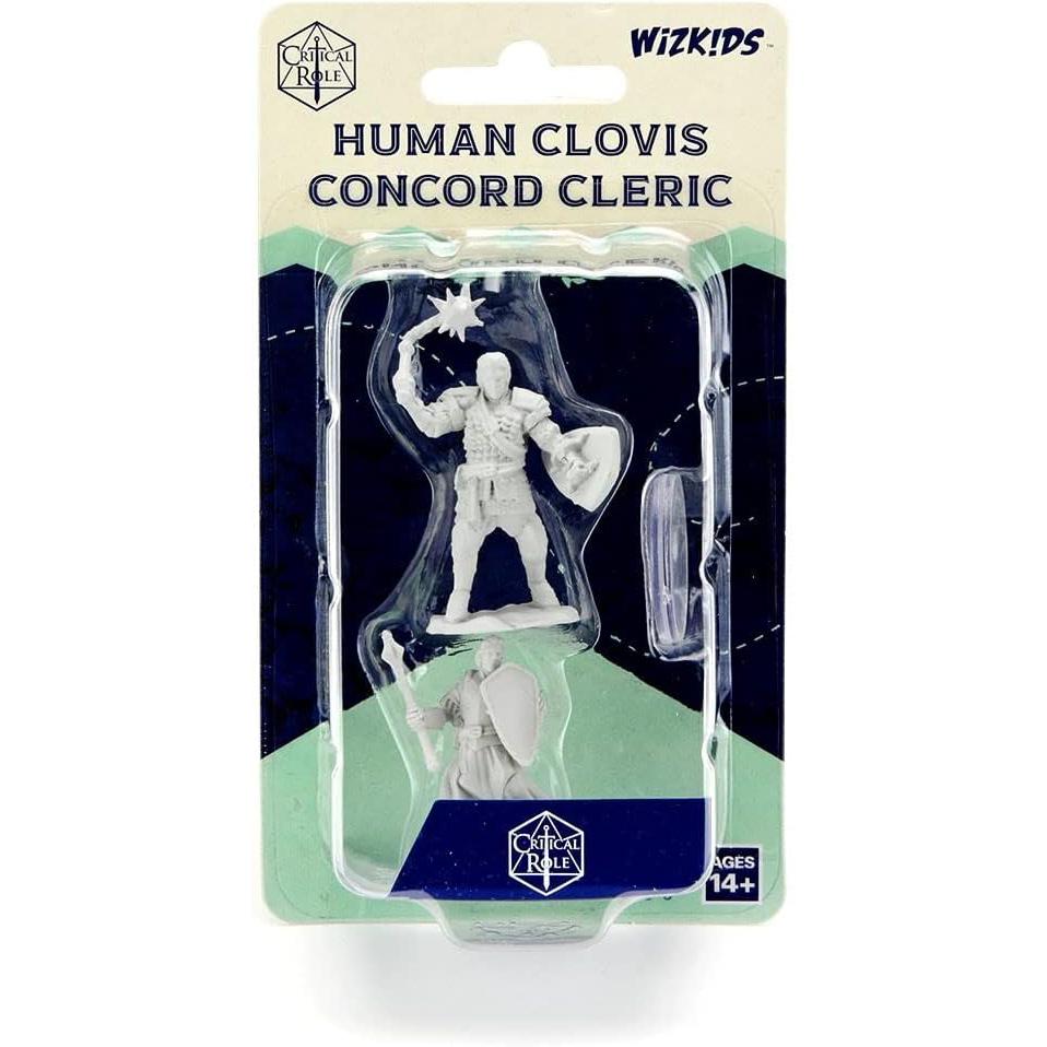 Critical Role Unpainted Miniatures: W1 Human Clovis Concord Cleric Male
