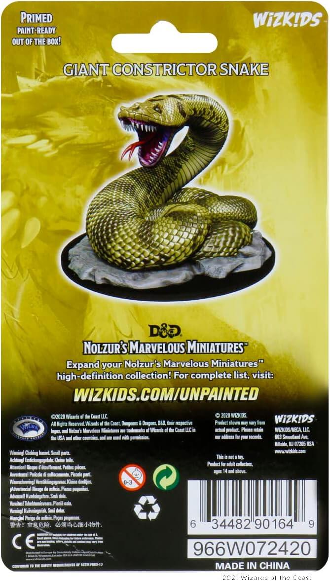 D&D Nolzur's Marvelous Miniatures: Giant Constrictor Snake