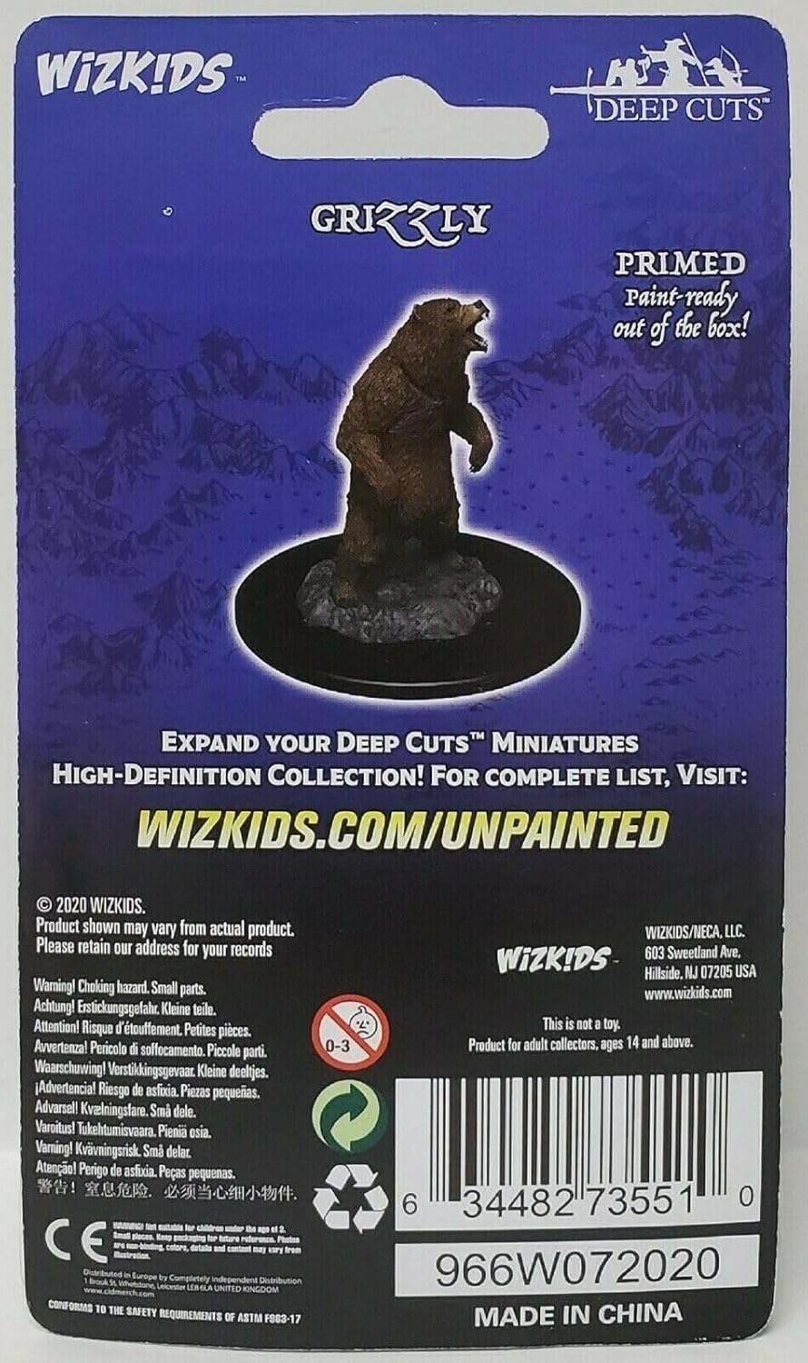 WizKids Deep Cuts Unpainted Miniatures: Grizzly