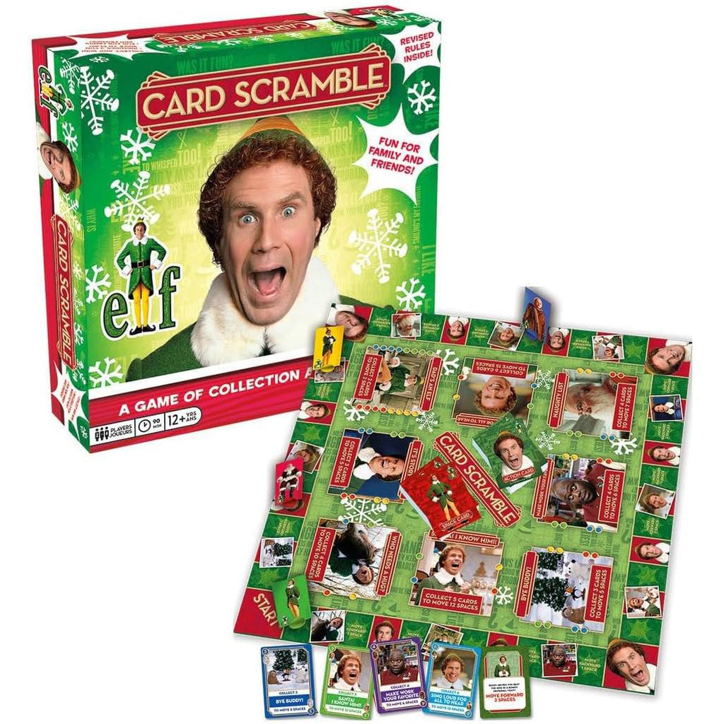 Elf Card Scramble Board Game