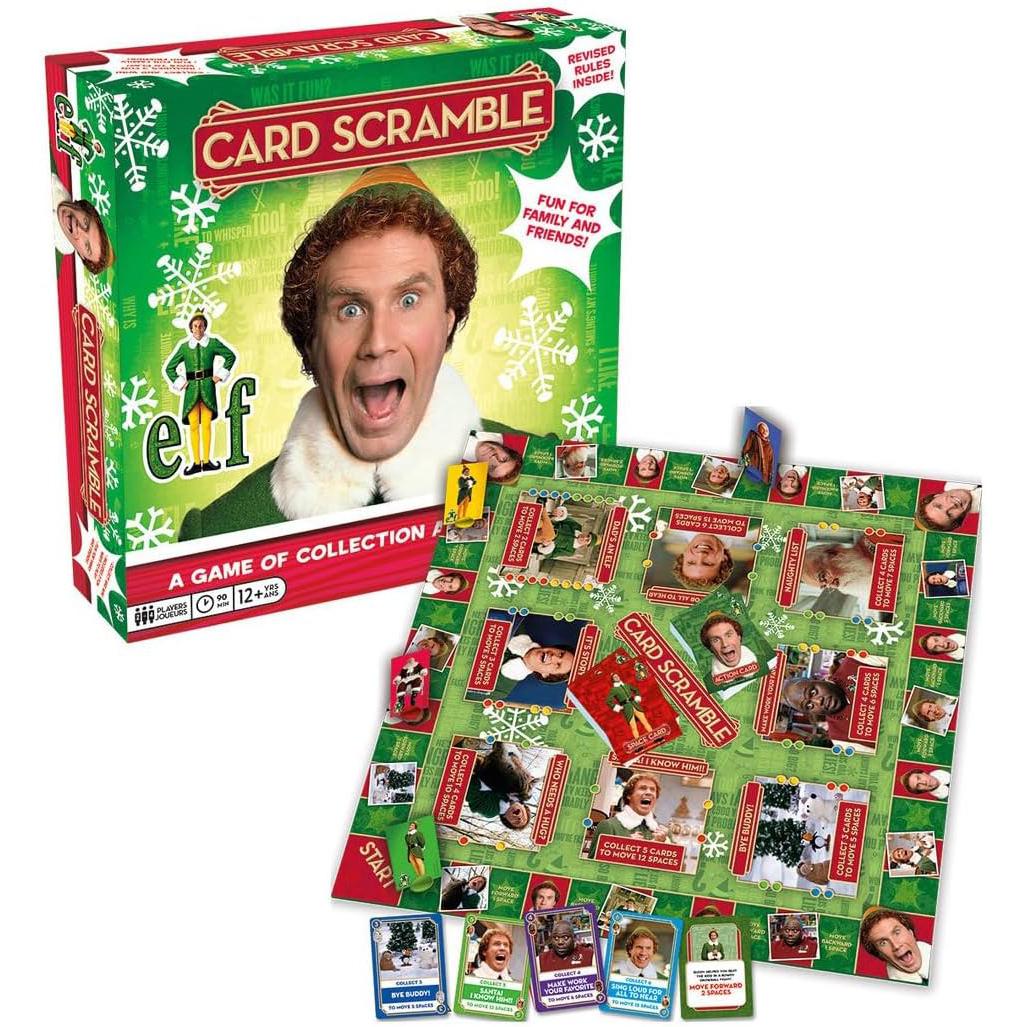 Elf Card Scramble Board Game