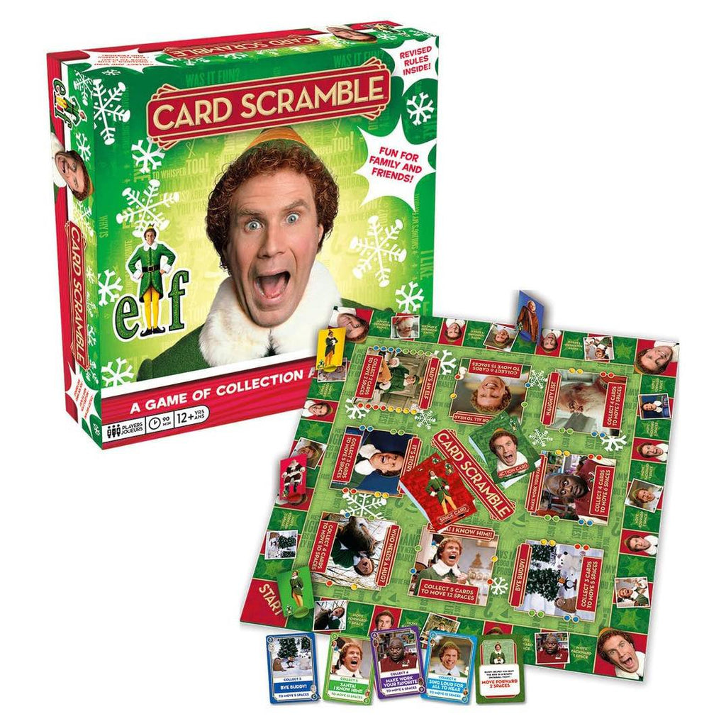 Elf Card Scramble Board Game