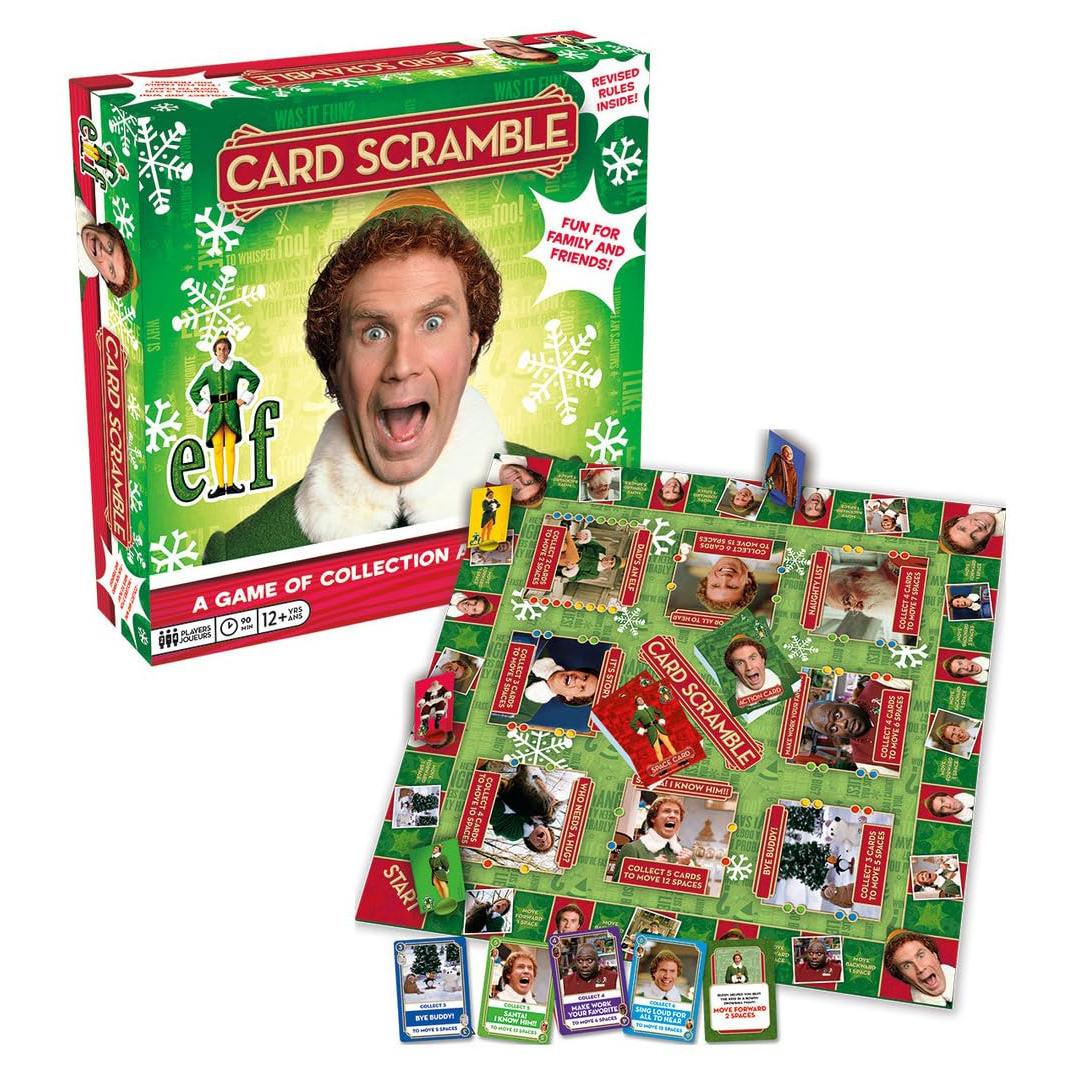 Elf Card Scramble Board Game