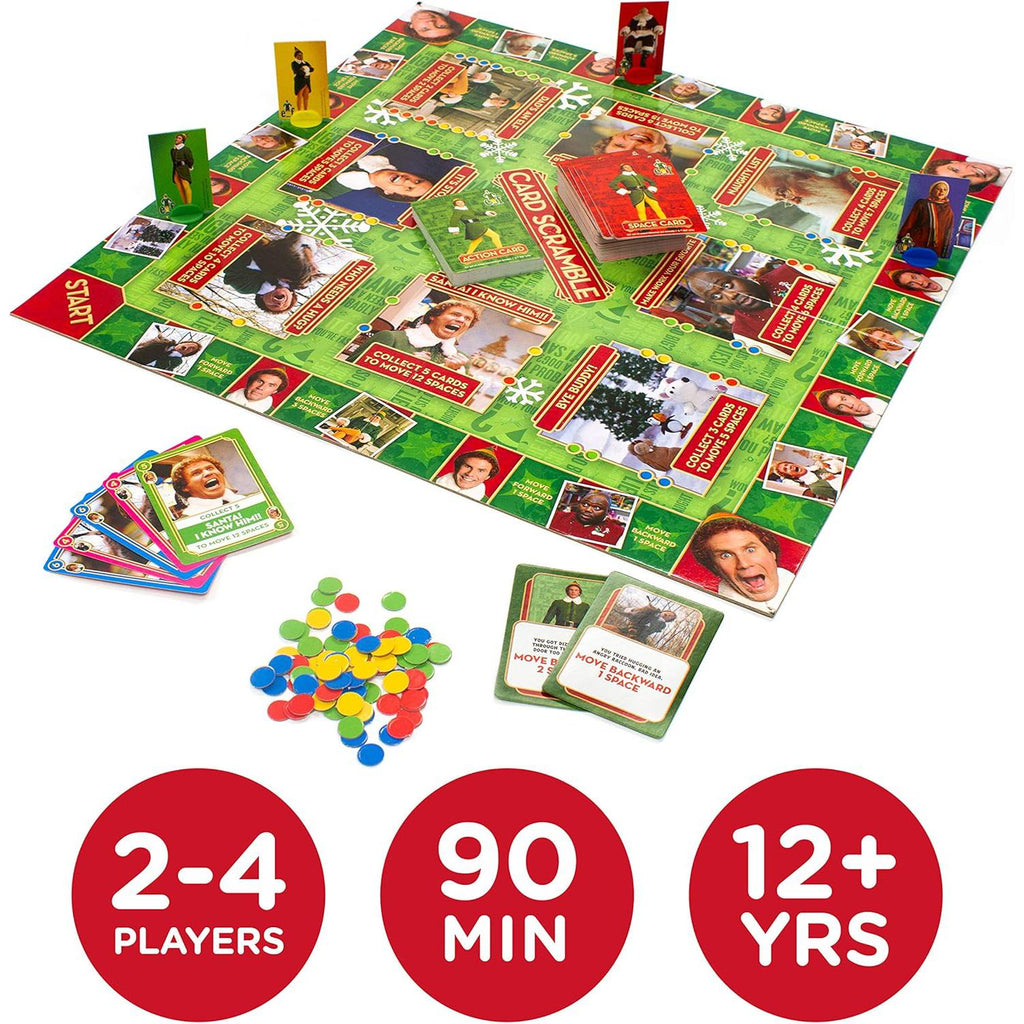 Elf Card Scramble Board Game