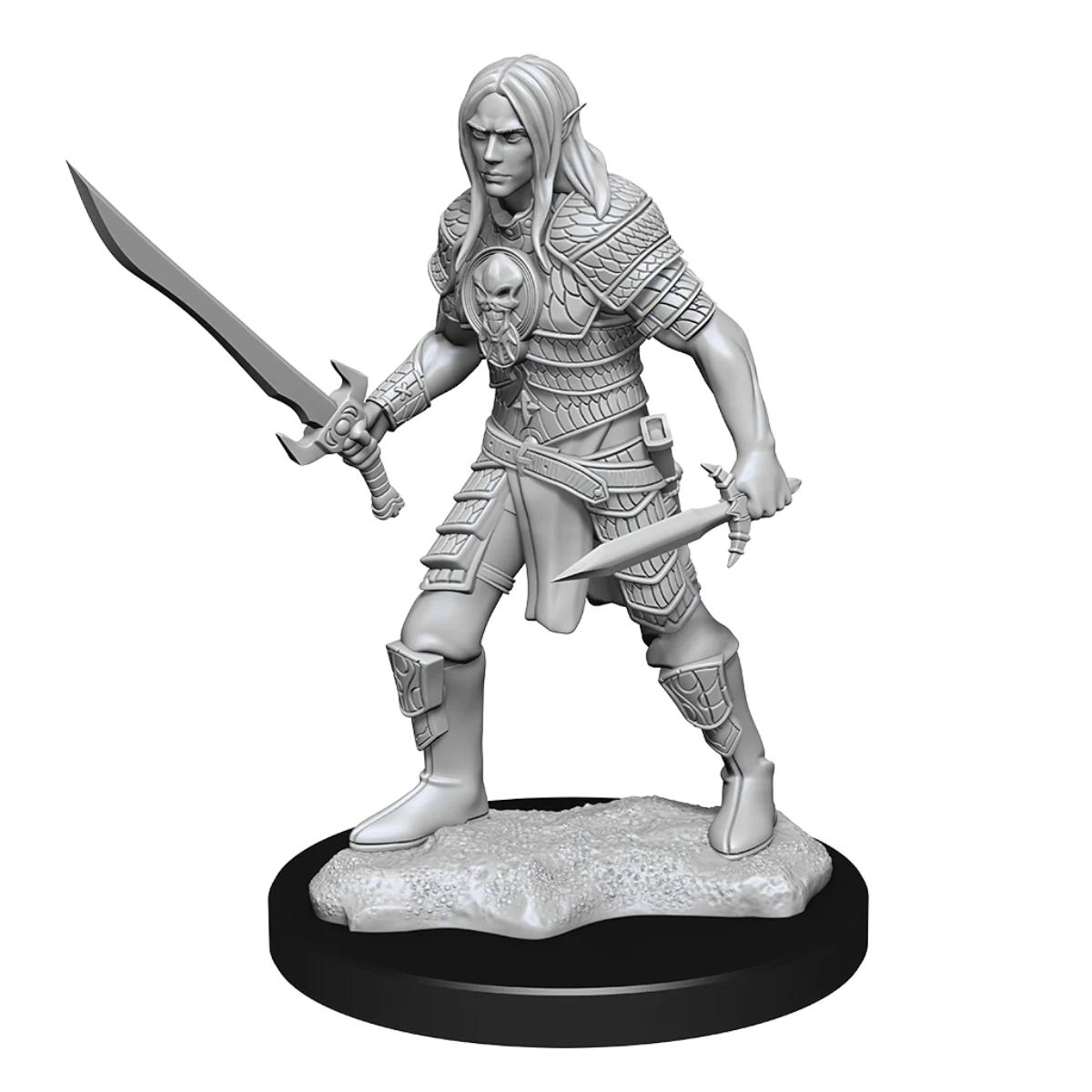 Pathfinder Deep Cuts Unpainted Miniatures: Elf Fighter Male