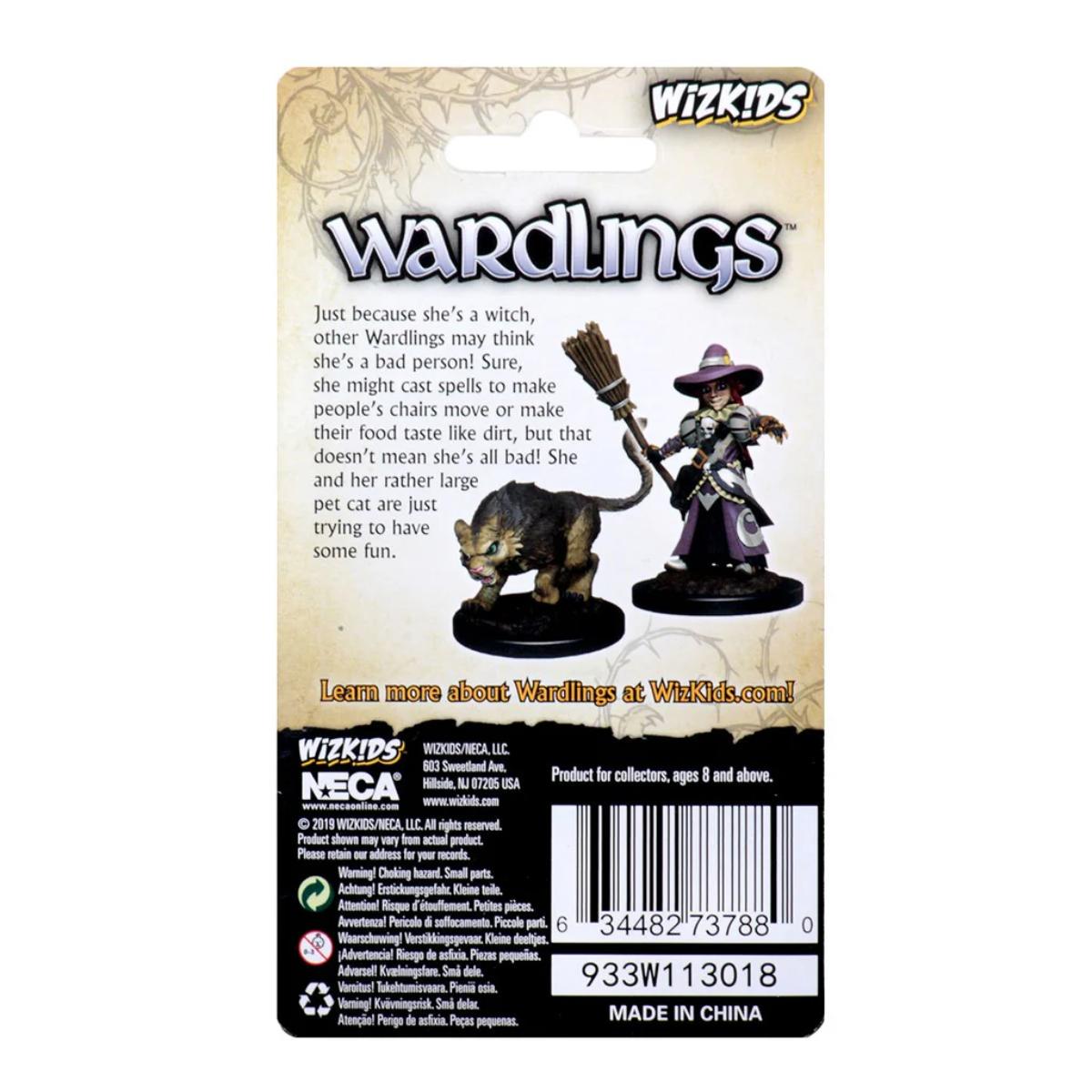 WizKids Wardlings Painted RPG Figures: Girl Witch & Witch's Cat