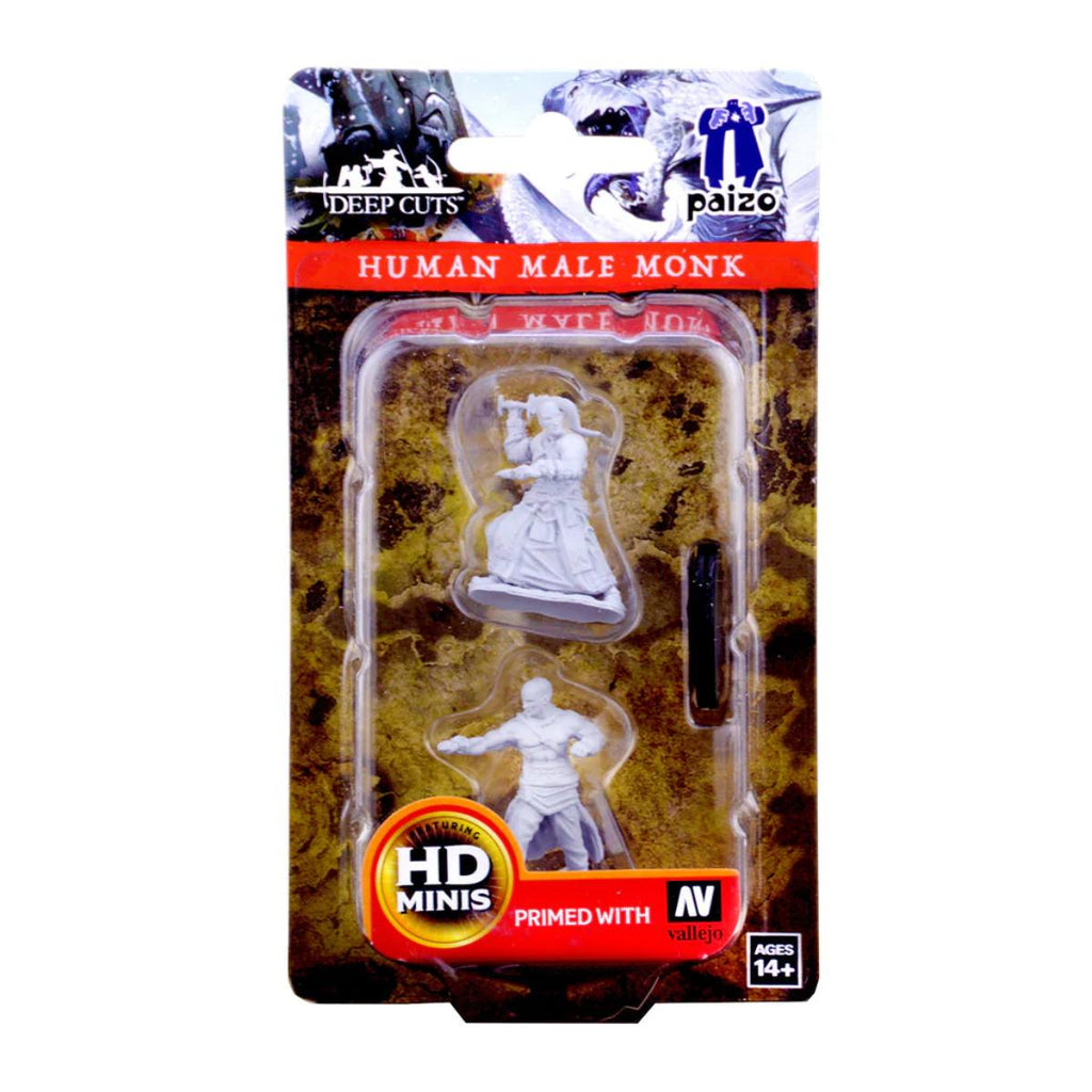 Pathfinder Battles Deep Cuts Miniatures Bundle: Human Male Monk