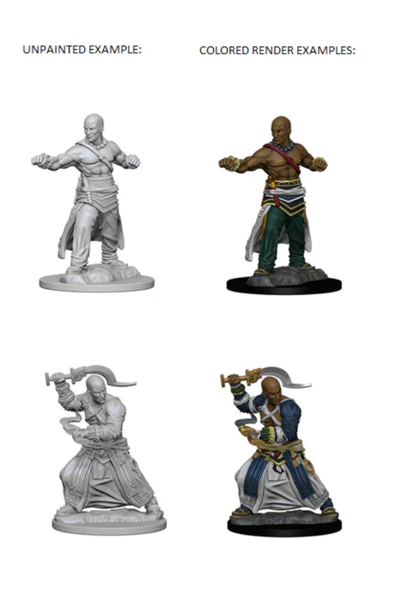 Pathfinder Battles Deep Cuts Miniatures Bundle: Human Male Monk