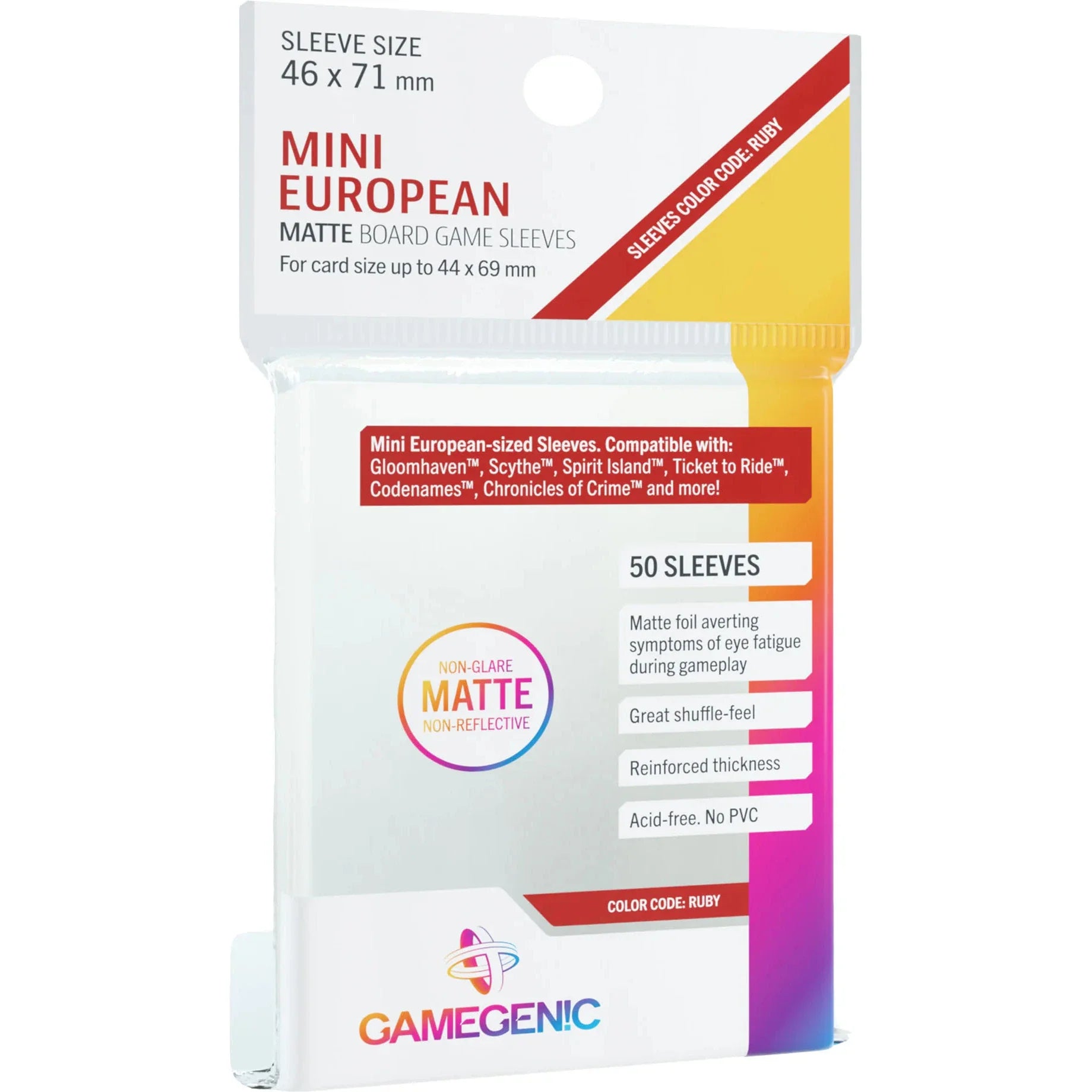 MATTE Sleeves: Mini European (46 x 71 mm)