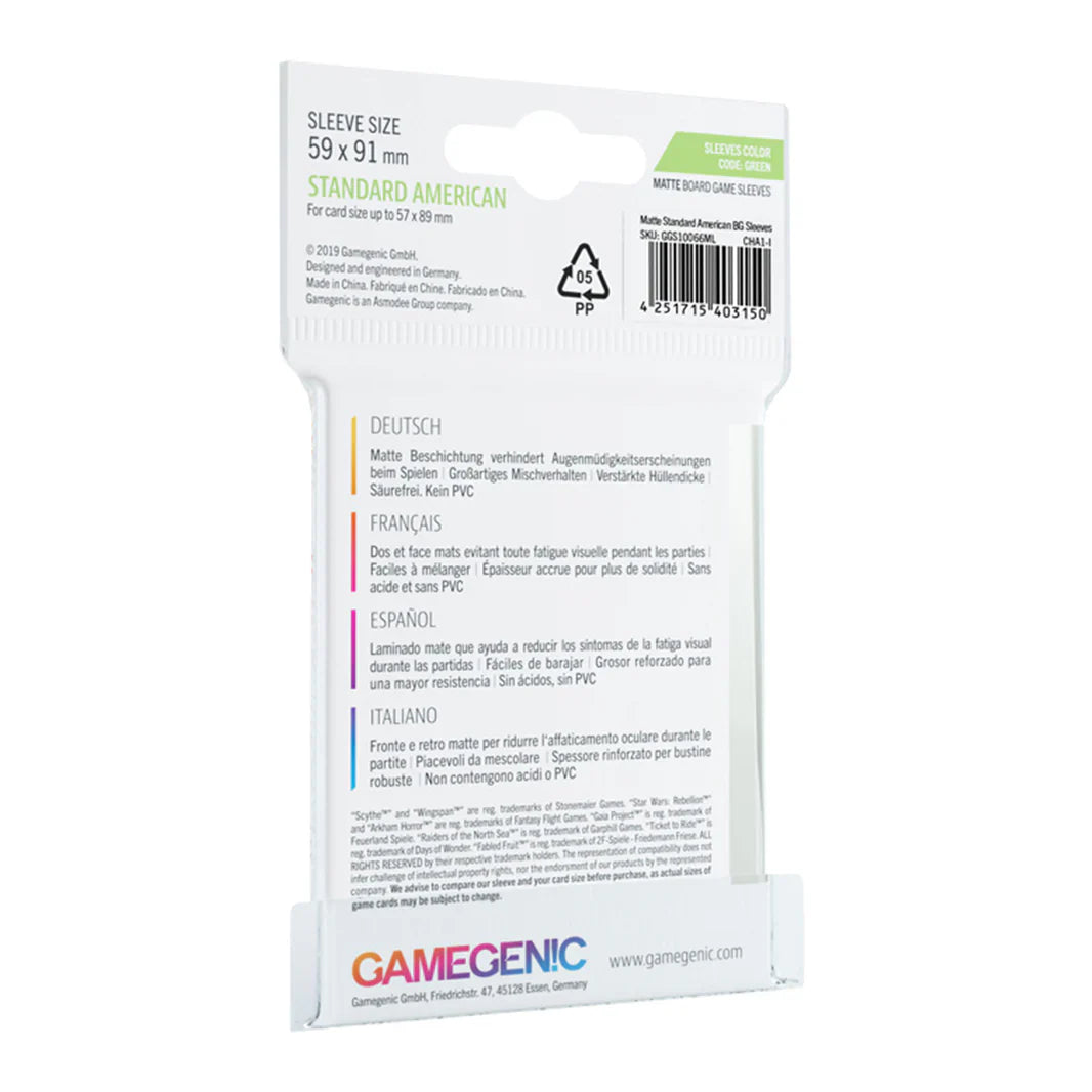 MATTE Sleeves: Standard American (59 x 91 mm)