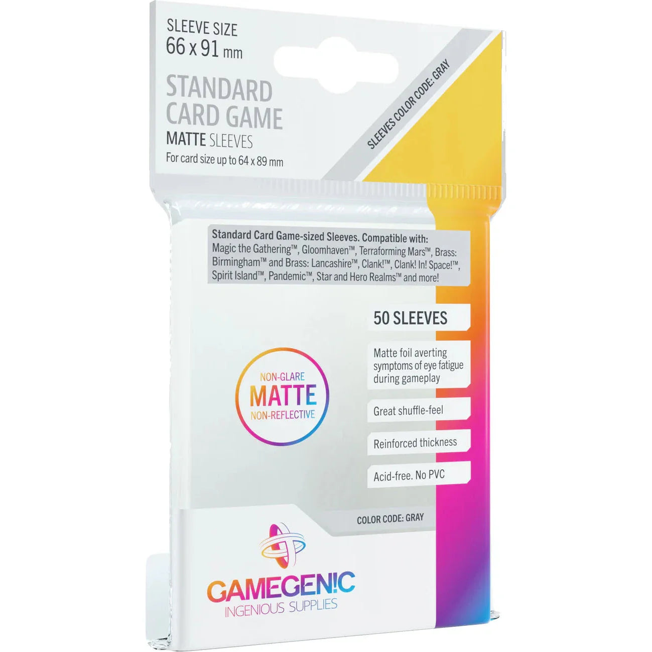 MATTE Sleeves: Standard Card Game (66 x 91 mm)
