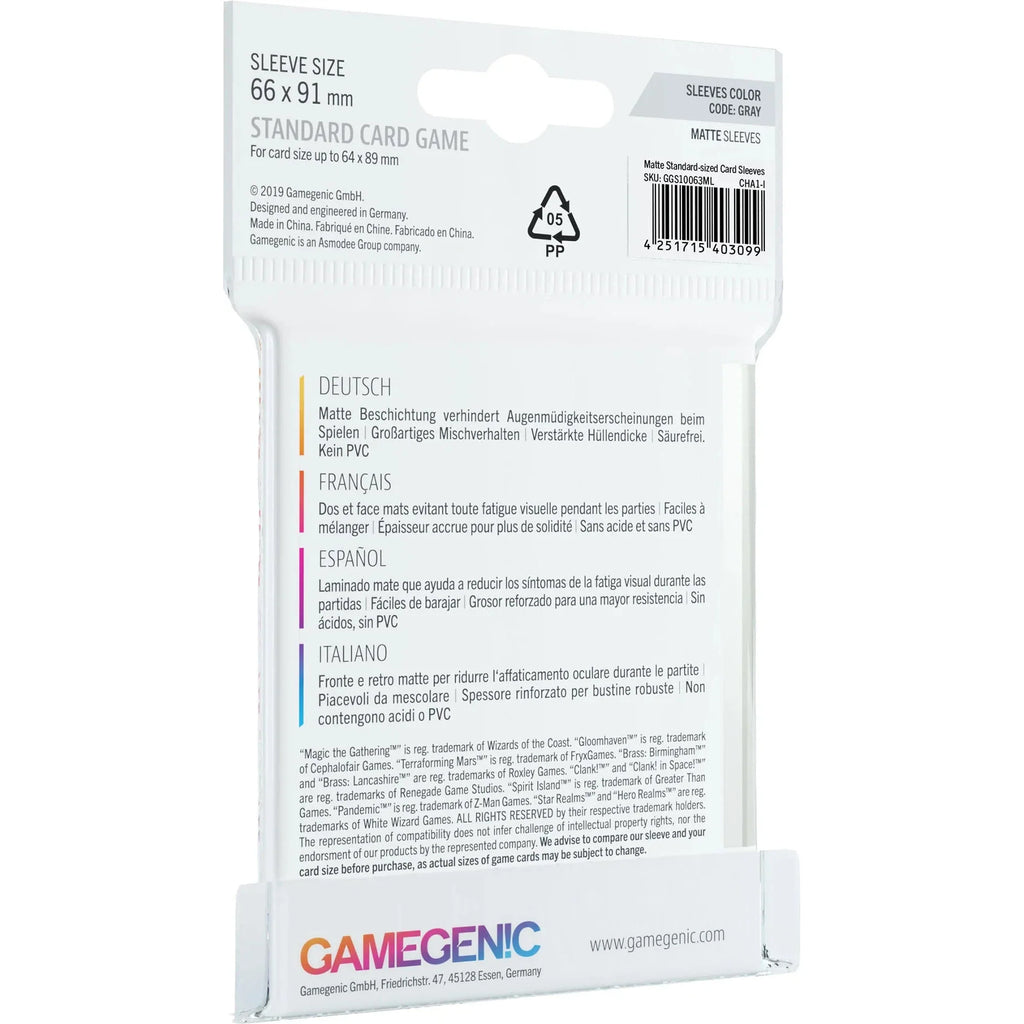 MATTE Sleeves: Standard Card Game (66 x 91 mm)
