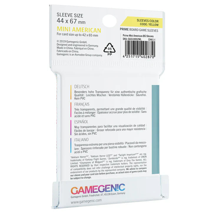 PRIME Sleeves: Mini American (44 x 67 mm)
