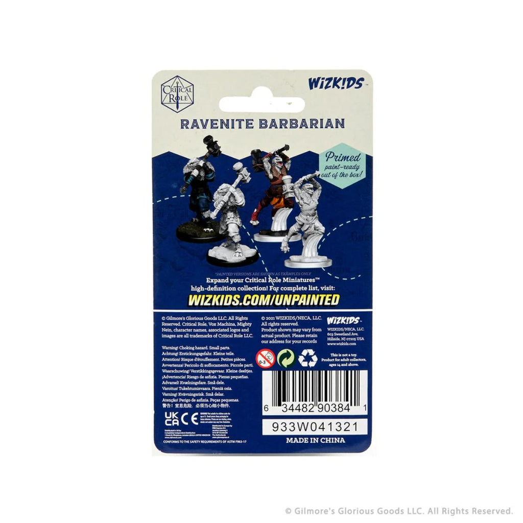 Critical Role Unpainted Miniatures: Ravenite Half-Dragon Barbarian Female
