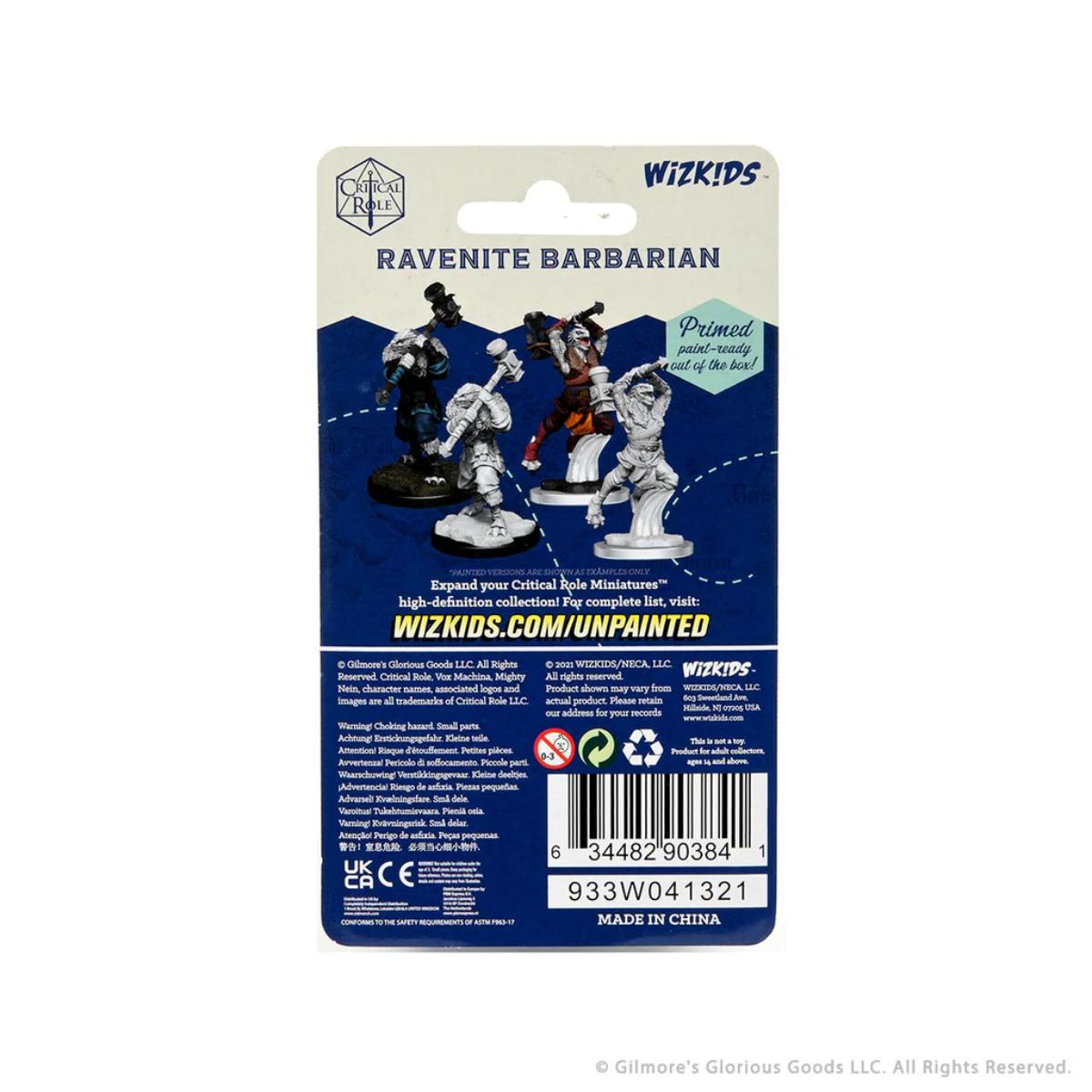 Critical Role Unpainted Miniatures: Ravenite Half-Dragon Barbarian Female
