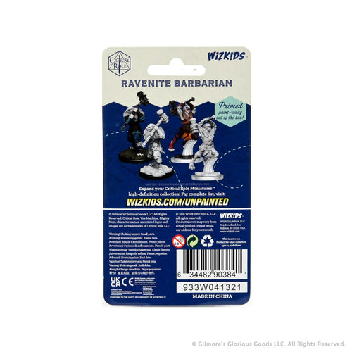 Critical Role Unpainted Miniatures: Ravenite Half-Dragon Barbarian Female