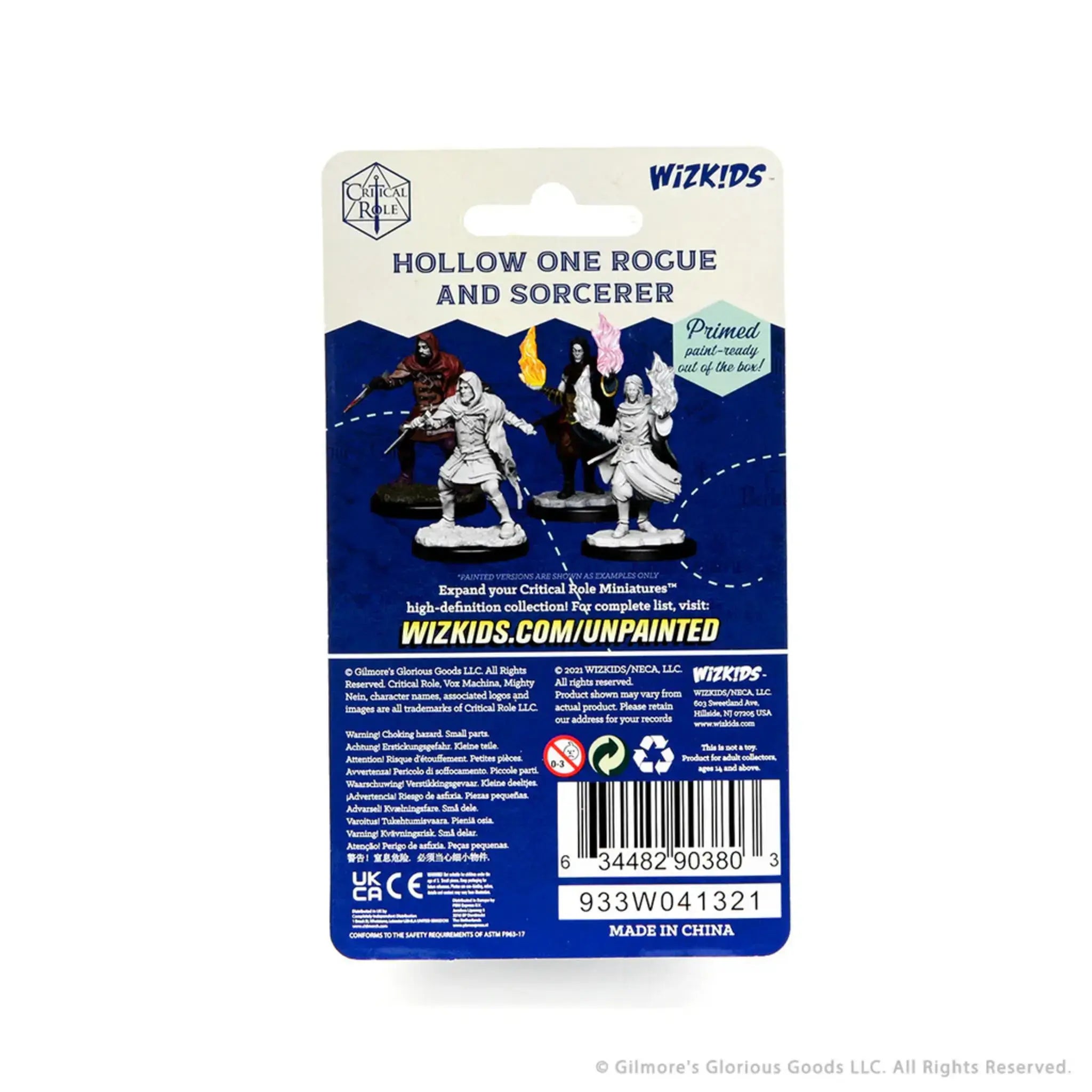 Critical Role Unpainted Miniatures: W1 Hollow One Rogue and Sorceror Male